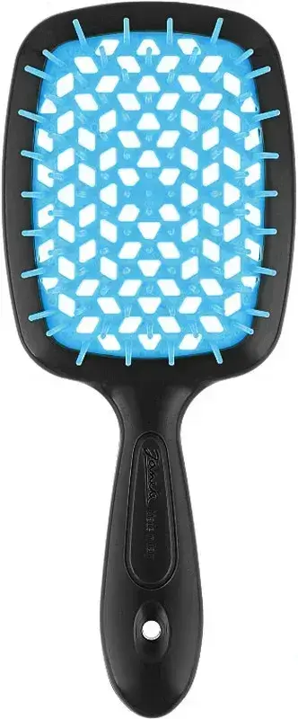 ГРЕБІНЕЦЬ JANEKE SUPERBRUSH STANDART чорний з блакитним