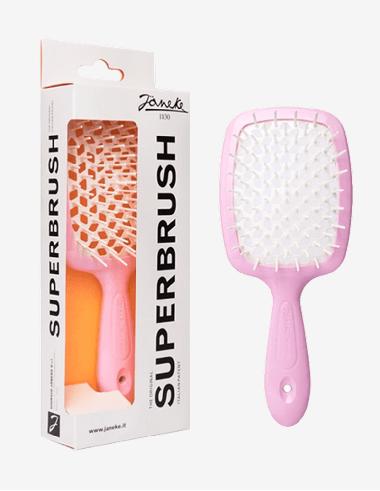 Гребінець Janeke Superbrush Standart рожевий з білим