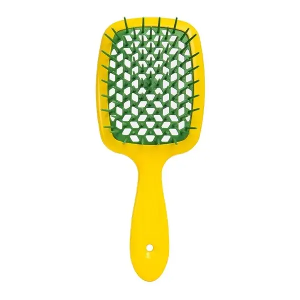 ГРЕБІНЕЦЬ JANEKE SUPERBRUSH STANDART ЖОВТИЙ ІЗ ЗЕЛЕНИМ