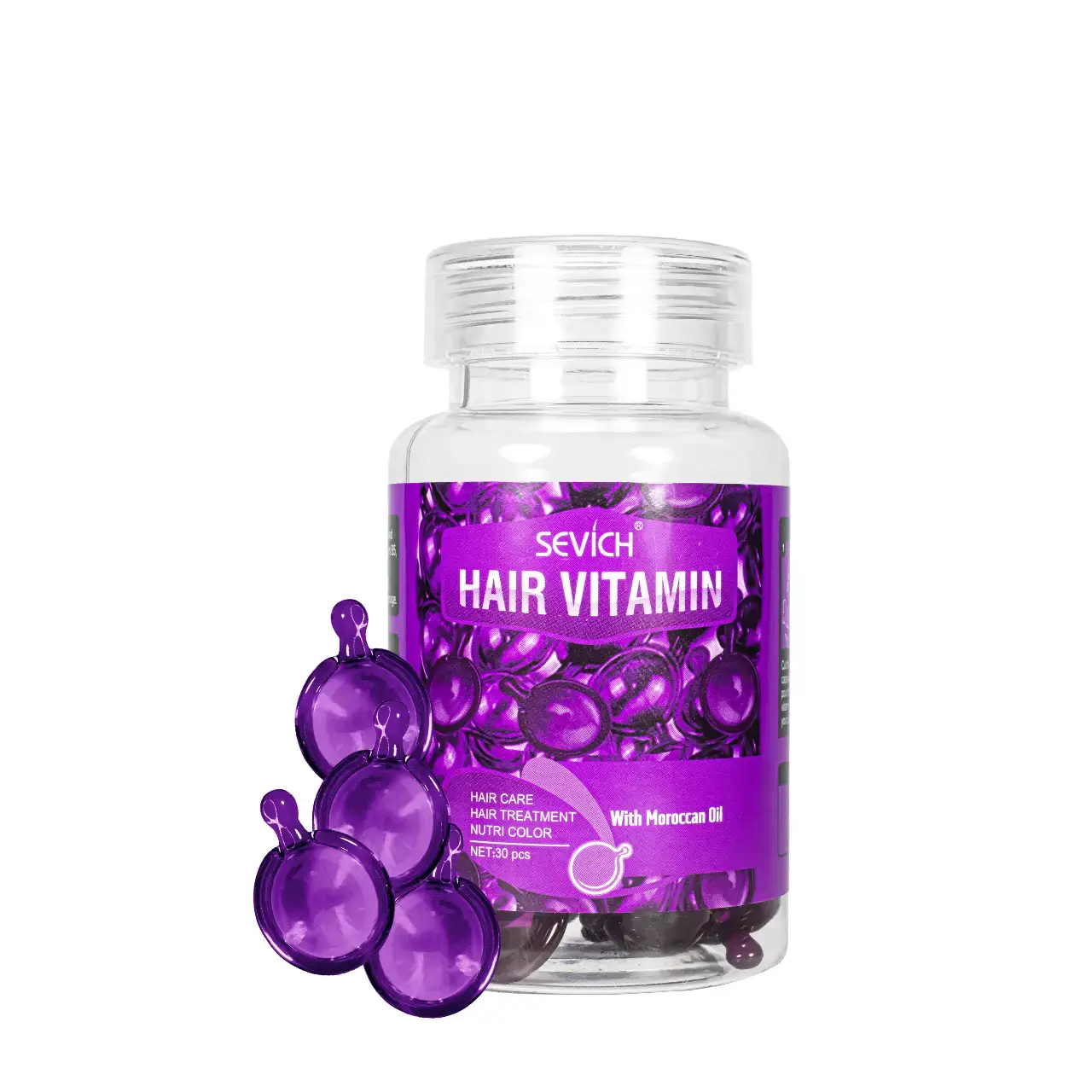 ВІТАМІНИ *Капсули ДЛЯ ПОШКОДЖЕНОГО ТА ФАРБОВАНОГО ВОЛОССЯ SEVICH HAIR VITAMIN WITH MOROCAN OIL, 30 ШТ
