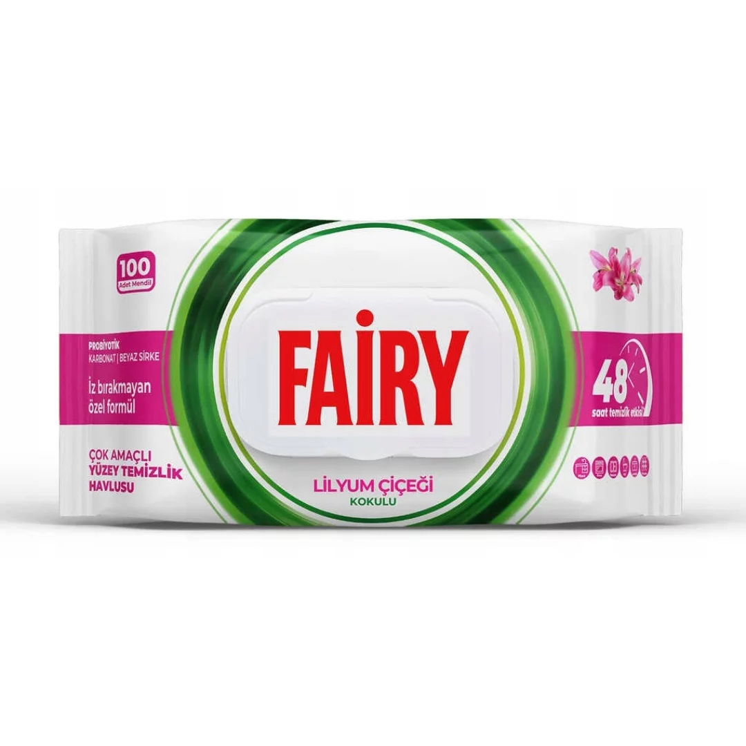 Вологі серветки для прибирання Fairy Lilyum Cicieg, 100 шт