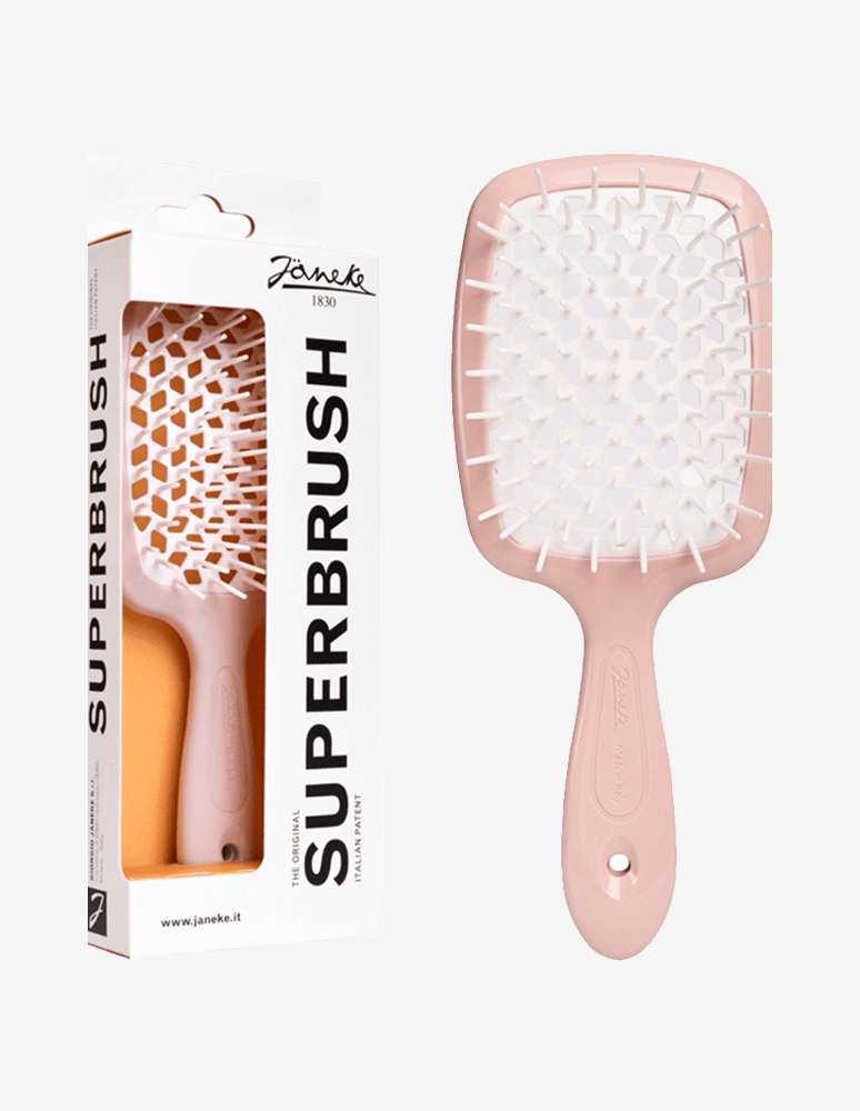Гребінець Janeke Superbrush Standart пудровий з білим