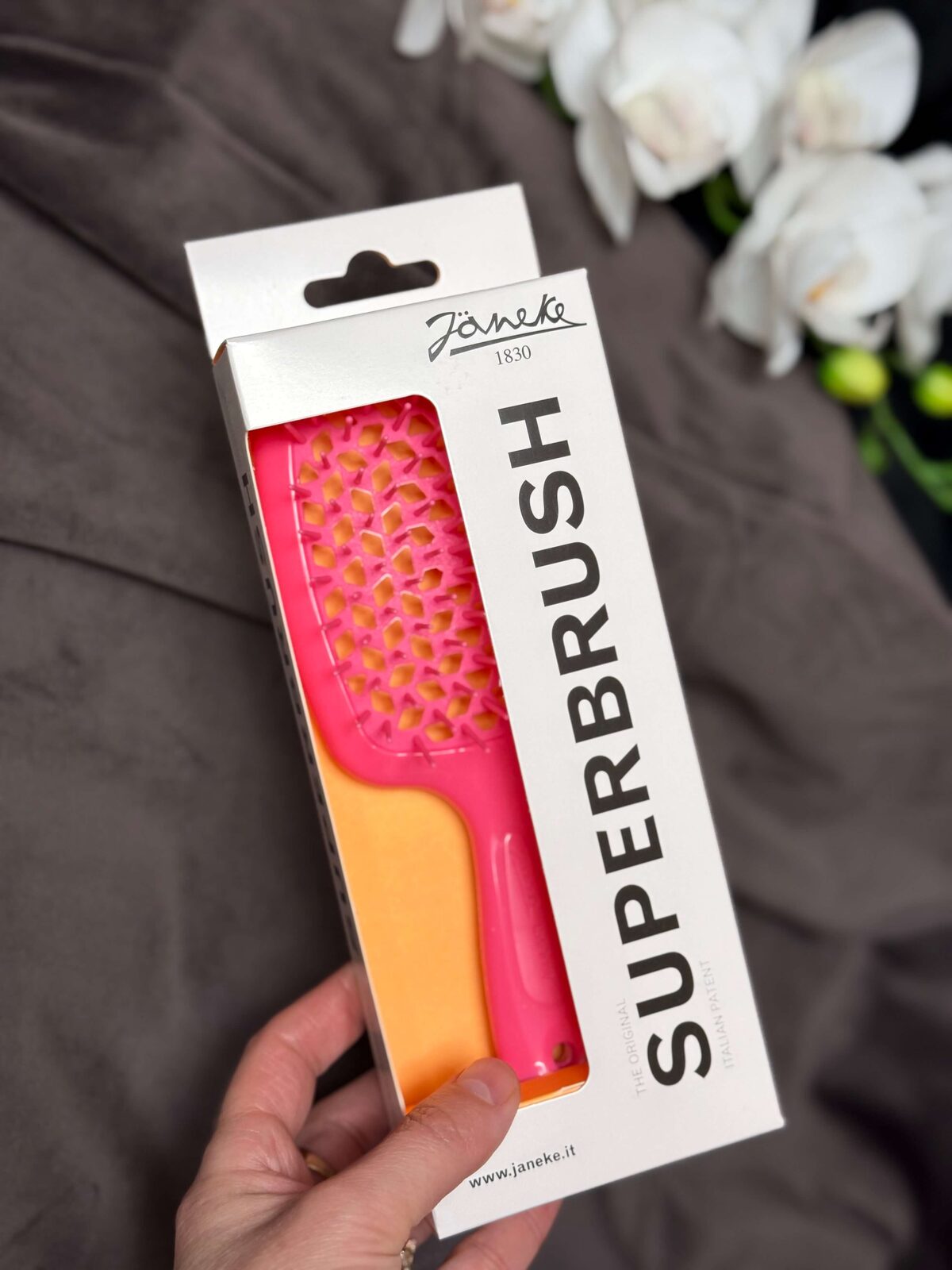ГРЕБІНЕЦЬ JANEKE SUPERBRUSH STANDART рожевий неон