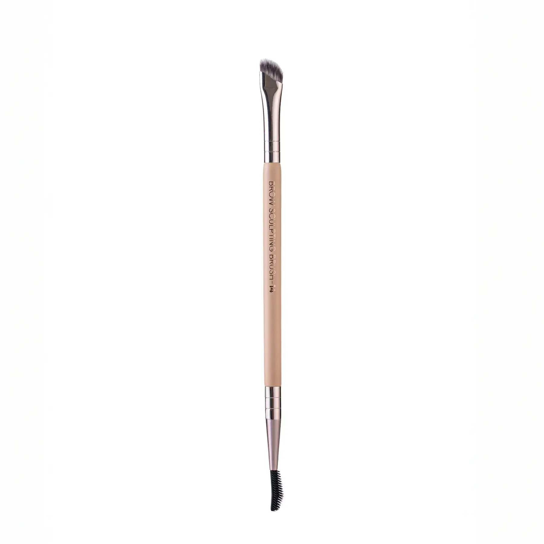 Пензлик для макіяжу Neverti NP150 - F14 (двосторонній для скульптурування брів)