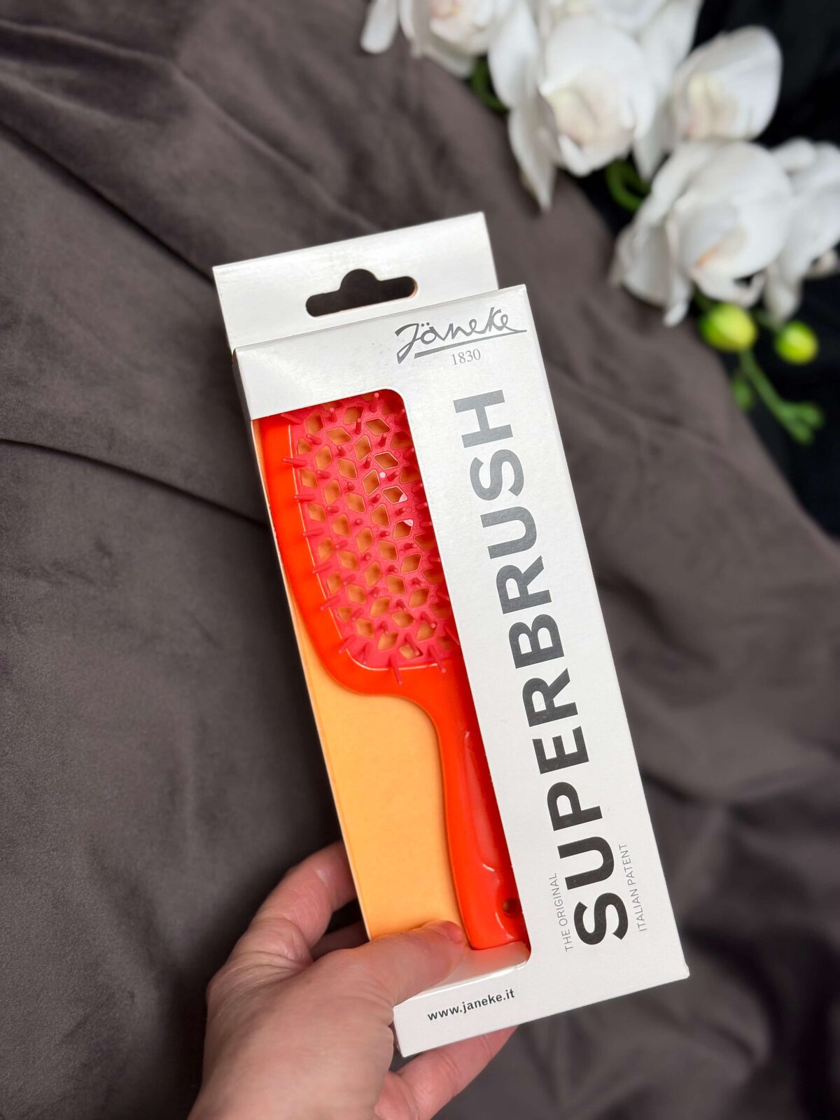 ГРЕБІНЕЦЬ JANEKE SUPERBRUSH STANDART помаранчева неон