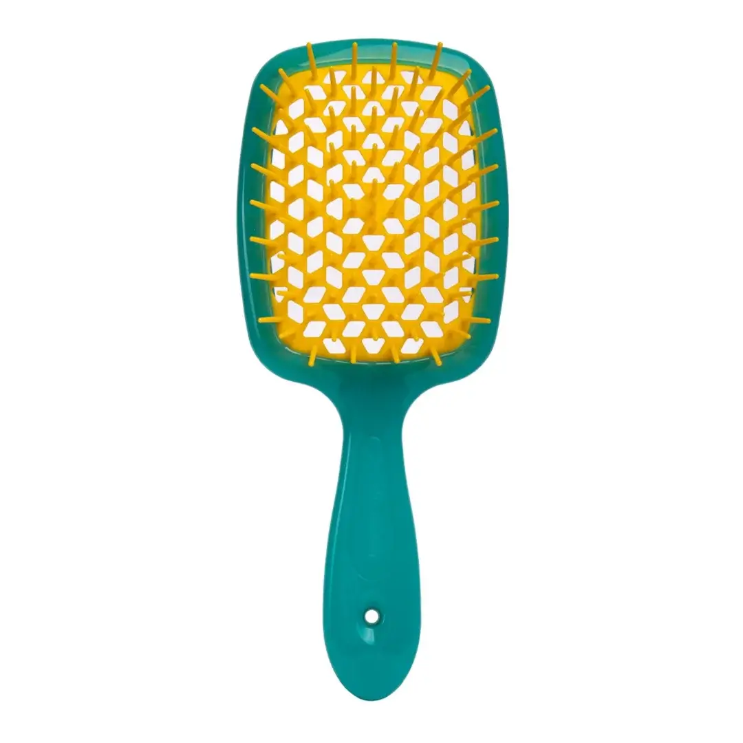 ГРЕБІНЕЦЬ JANEKE SUPERBRUSH STANDART бірюзова з жовтим