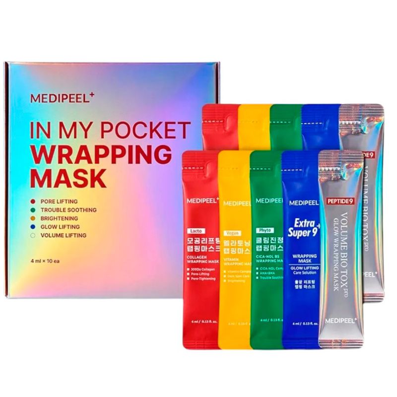 Набір масок-плівок для обличчя Medi-Peel In My Pocket Wrapping Mask Set, 10шт