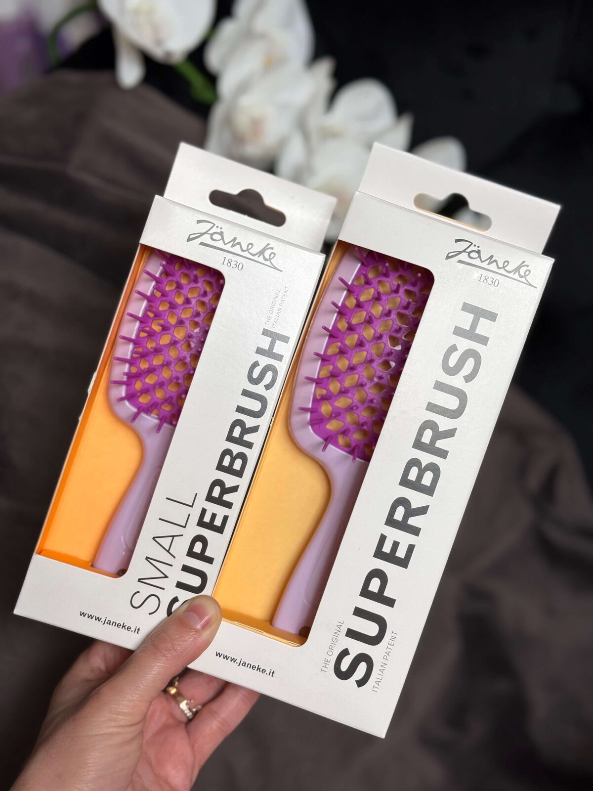 ГРЕБІНЕЦЬ JANEKE SUPERBRUSH STANDART Лавандова з фіолетовим